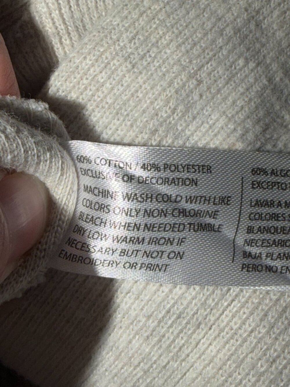US POLO ASSN. Men's Beige Quarter-Zip Collared Long Sleeve Sweater Top Medium - Picture 6 of 7